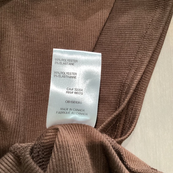 Urban Outfitters Brown Mock-neck Crop Top With Detached Sleeves - Picture 5 of 5